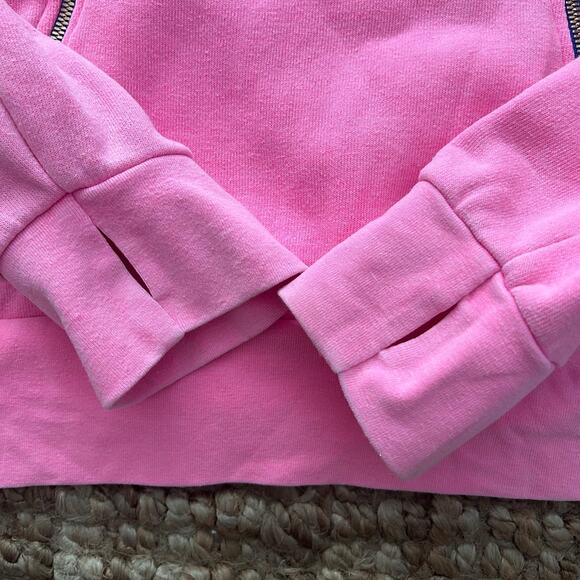 Aviator Nation Ninja Hoodie Pink Size L Unisex Zip Pocket Pullover Made in USA - Picture 7 of 9